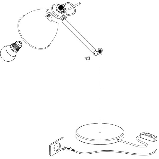 Eglo 49469 - Lampada da tavolo PRIDDY 1xE27/40W/230V