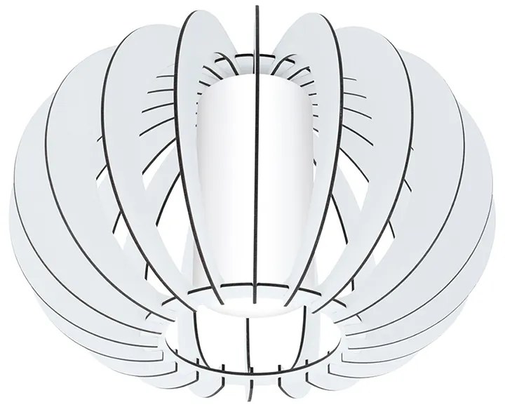 Plafoniera Industrial Stellato 2 1 Luce Acciaio Bianco