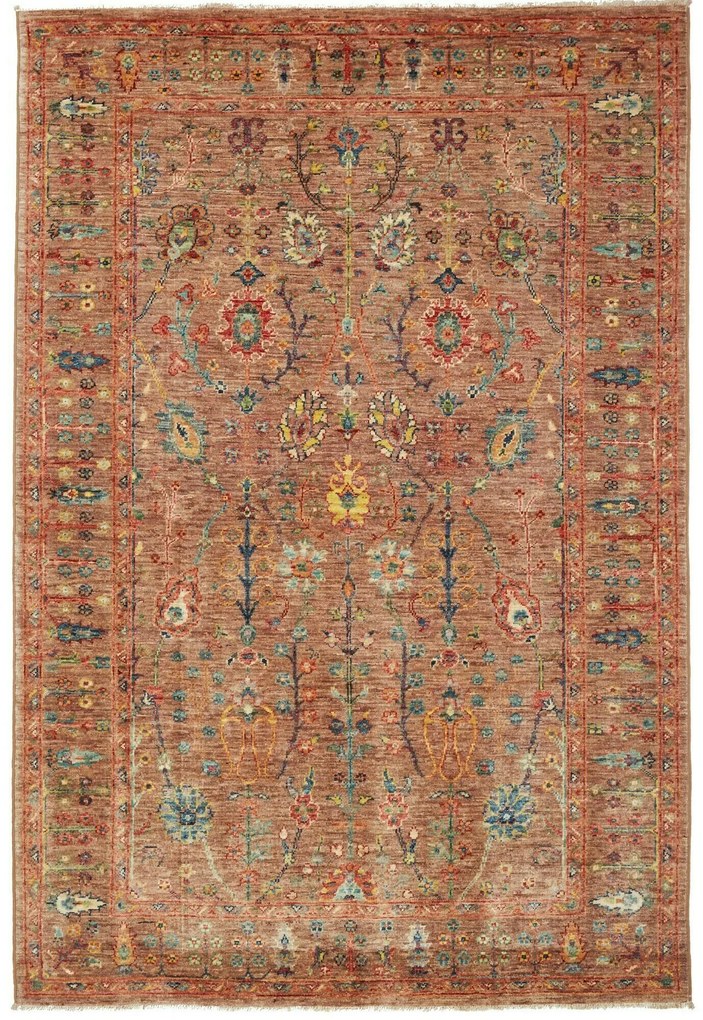 Samarkand Tappeto orientale 130x180 Marrone (Pakistan) Annodato A Mano