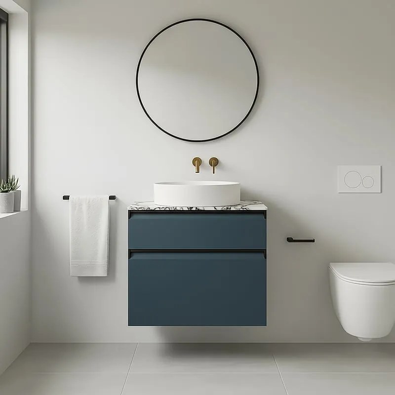 Top per lavabo  L 47 x H 1.2 x P 27 cm bianco gres porcellanato C02