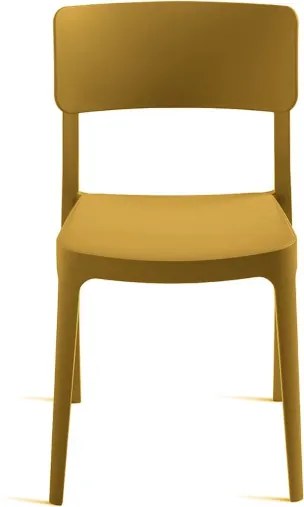 Sedia impilabile da giardino in polipropilene - FRA Ocra 2 pezzi