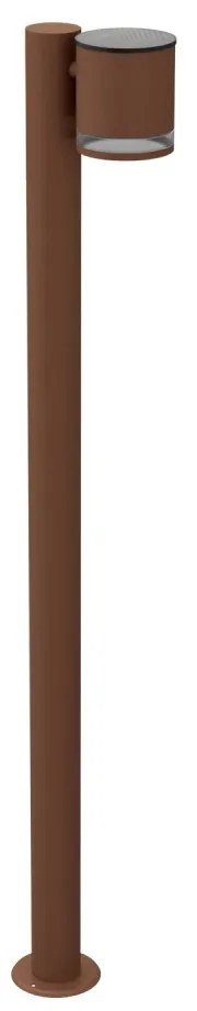 Paletto da Giardino Solare Corten da 100cm, IP54 in Alluminio Colore Bianco Naturale 4.000K
