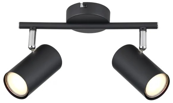 Globo 57914-2 - Faretto ALLVI 2xGU10/25W/230V nero