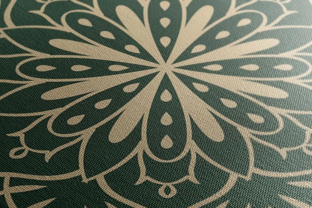 Quadro su tela – Mandala su sfondo turchese