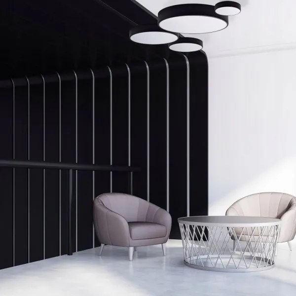 Brilagi - Plafoniera CLARE 6xE27/24W/230V diametro 80 cm nero