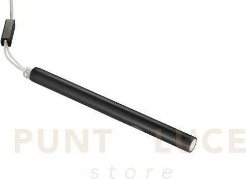 Incasso led tubex nero 2,5w 190lm 3000k 31,5x2,5cm in gesso vernici...