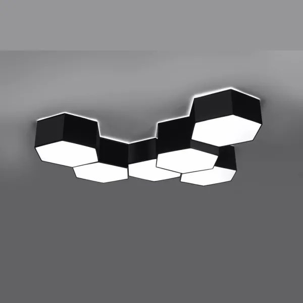 Sollux SL.1061 - Plafoniera SUNDE 2xE27/60W/230V 15,5 cm nera