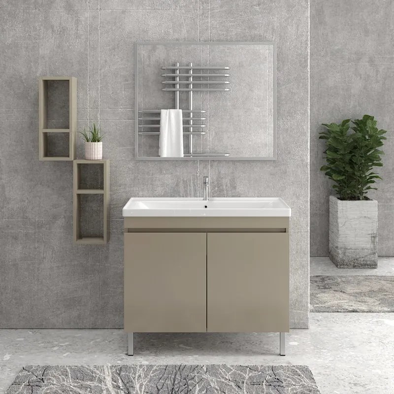 Mobile bagno con piedini 100 cm con due ante SV-100T - KAMALU