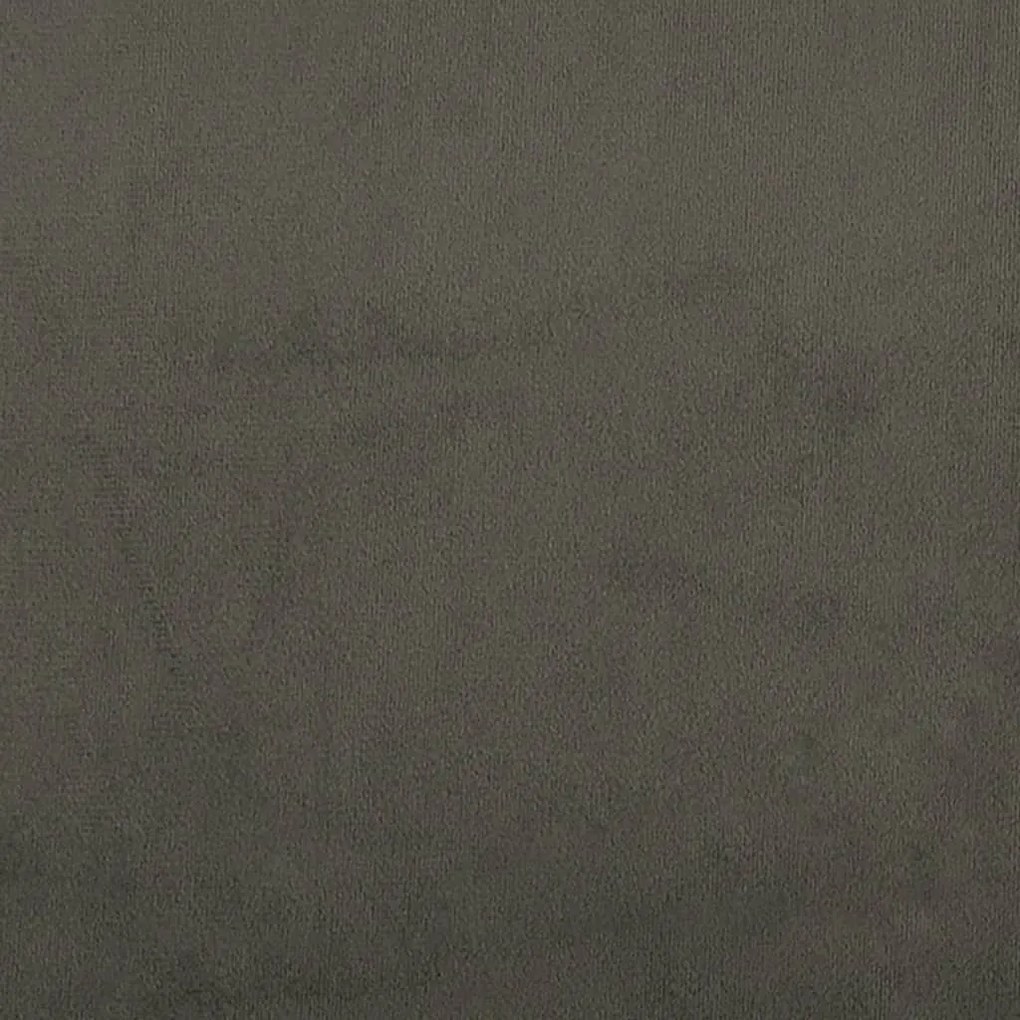 Poggiapiedi grigio scuro 60x60x36 cm in velluto