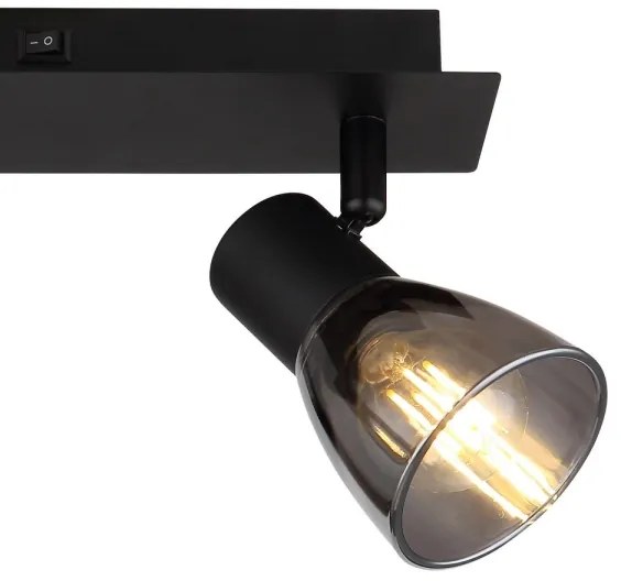 Globo 54307-2 - Faretto da parete CLAUDE 2xE14/40W/230V nero