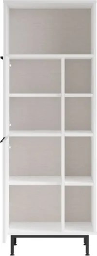 Colonna Da Bagno Multiuso Con Vani A Giorno Ed Ante 60x36x160 Ocean Bianca