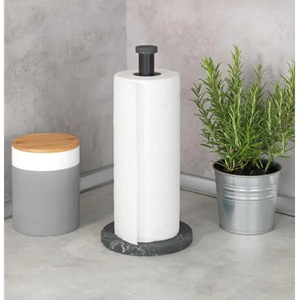 WENKO 53212100 - Porta strofinacci 15x32 cm nero