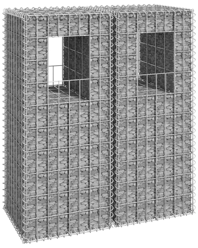 Cesti A Gabbione A Torre 2 Pz 40x40x100 Cm İn Ferro /