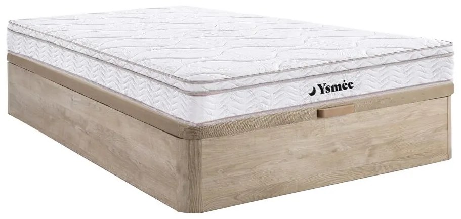 Set 160x200cm Rete vano Natur. chiaro + Mater. molle 3 zone con memory foam sp.20cm - WOLKENTANZ di YSMÉE