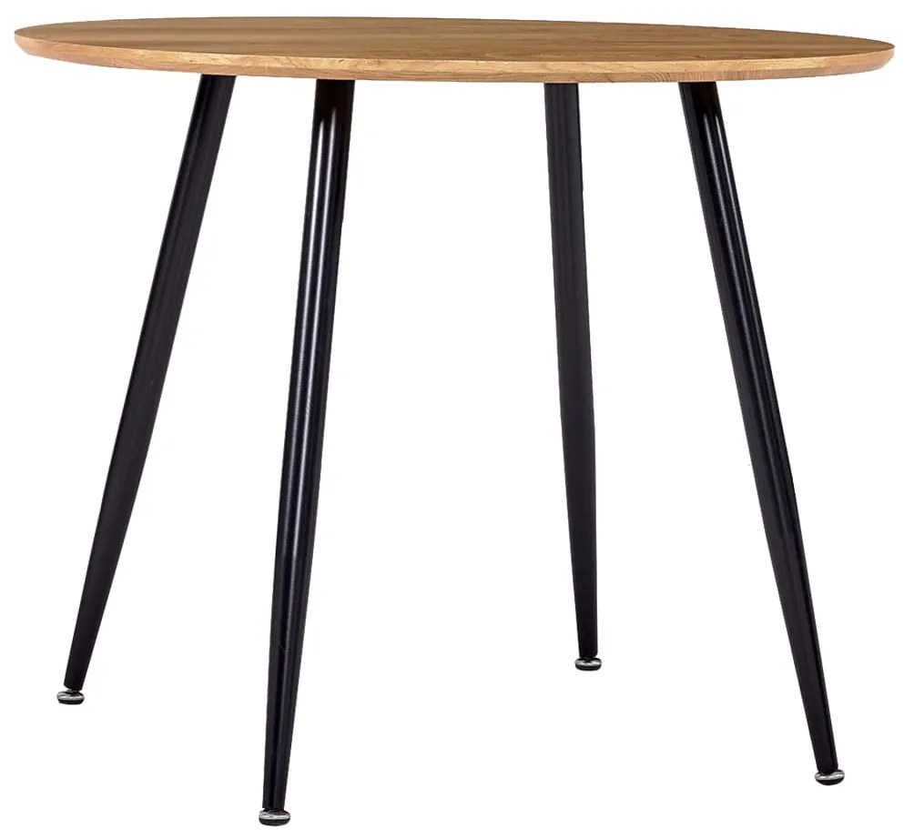 Tavolo Da Pranzo Rovere E Nero 90x73,5 Cm İn Mdf /