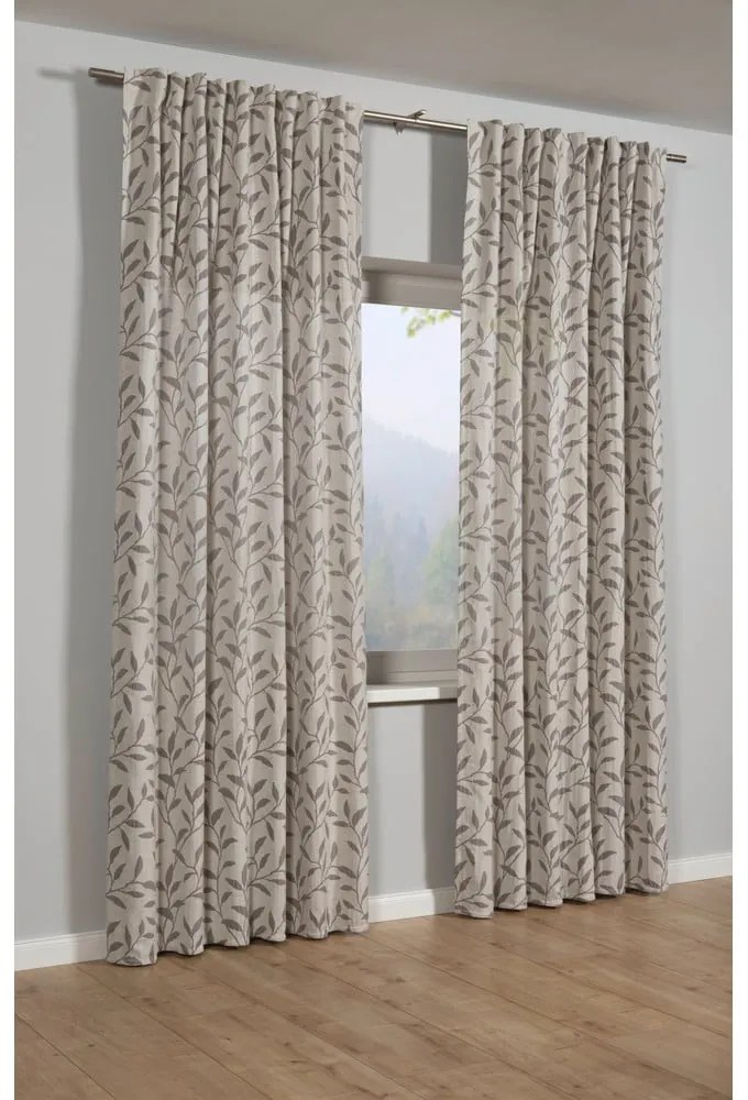 Tenda grigia/beige in misto lino 140x245 cm List – Sehlbach