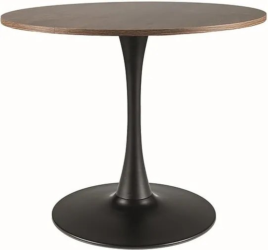 Tavolo rotondo Amadeo II in noce/nero opaco - d90 x h76 cm