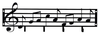 Appendiabiti a parete 60x19 cm appunti metallo