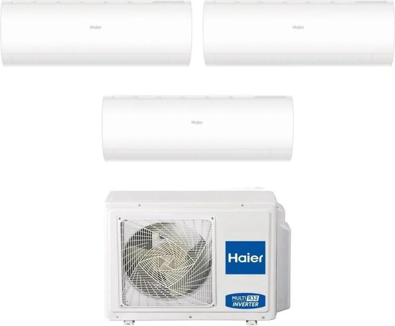 Climatizzatore Condizionatore Haier Trial Split Inverter serie pearl 9+9+9 con 3U55S2SR5FA R-32 Wi-Fi Integrato 9000+9000+9000