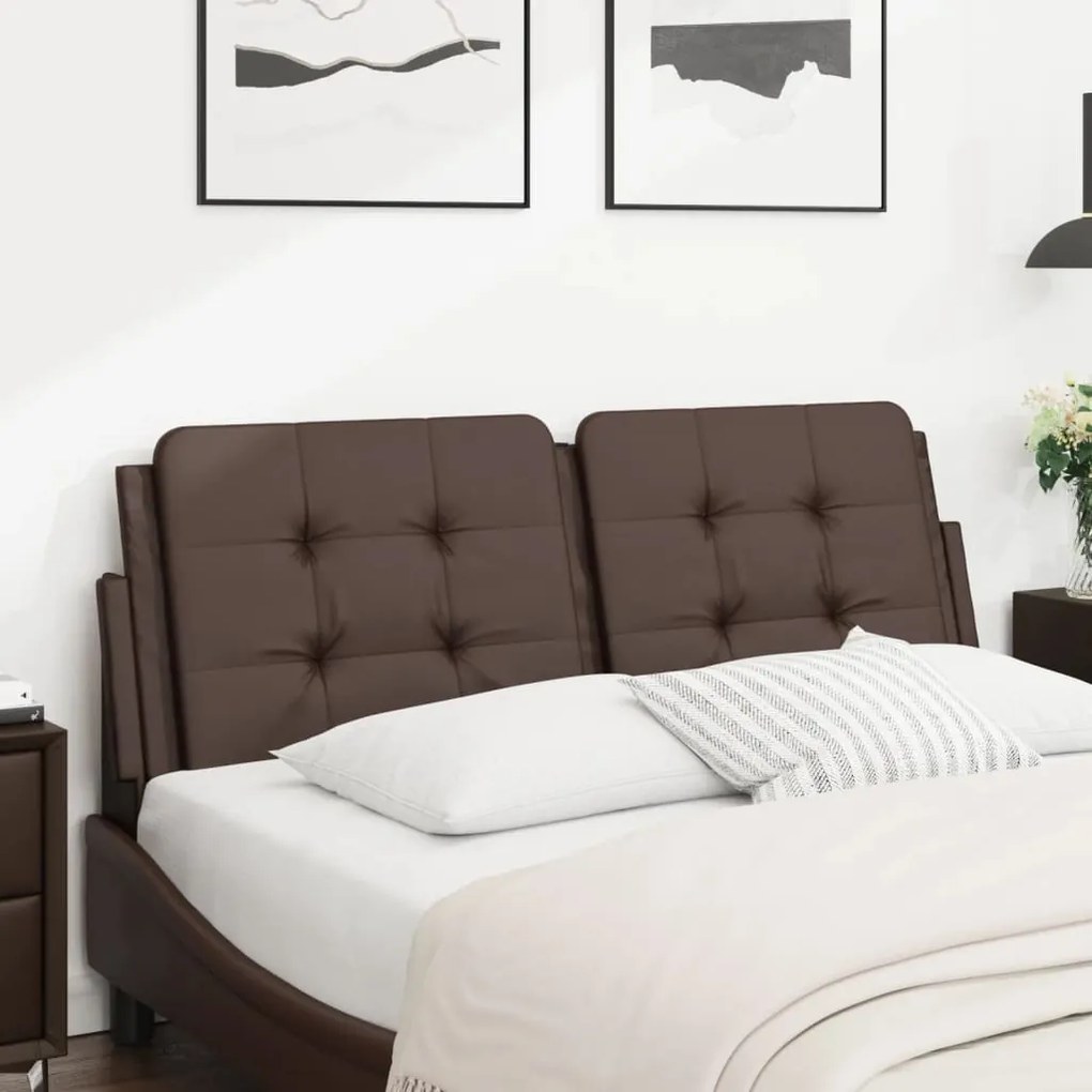 Cuscino Testiera Marrone 120 Cm İn Similpelle /