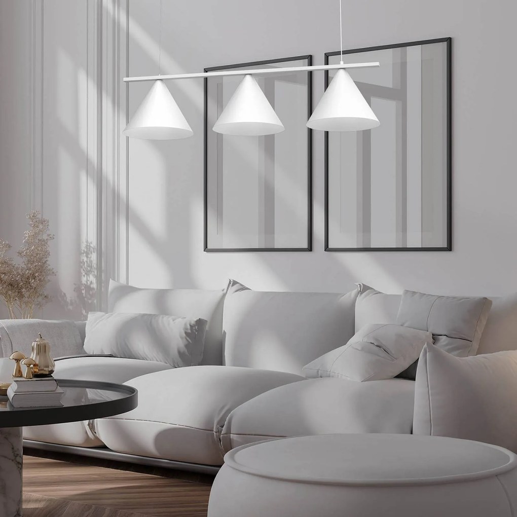 Lampada a sospensione Capital Eko-Light, dimmerabile, Bianco / Opale, Soggiorno / Sala da pranzo, Metallo, Moderno, Lampada a sospensione