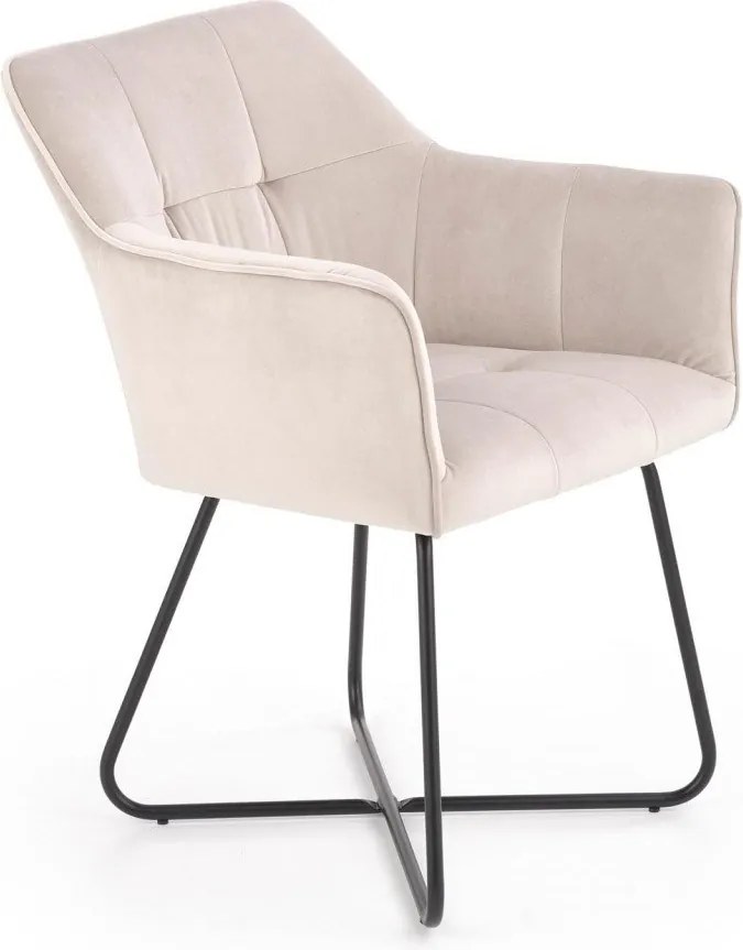 Sedia K377 velluto beige
