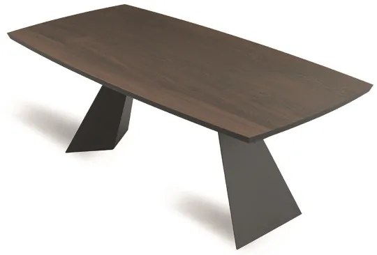 Tavolo fisso 160 cm con piano in Rovere Termico GILMOUR