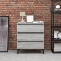 Credenza Grigio Sonoma 60x35x69 cm in Legno Multistrato 815808