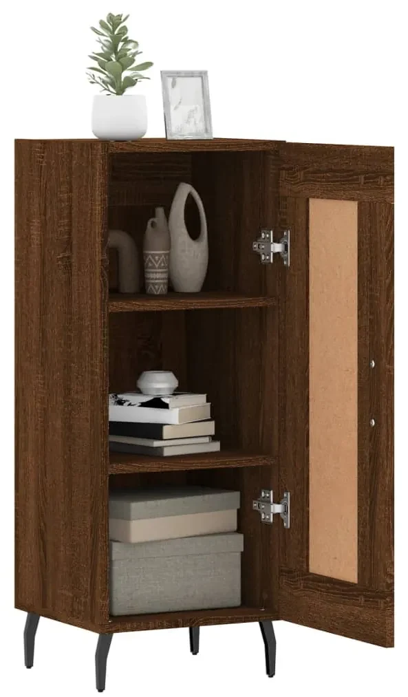 Credenza rovere marrone 34,5x34x90 cm in legno multistrato
