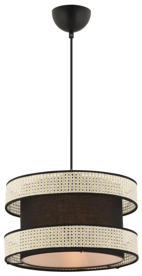 Lampadario a cavo HALO 1xE27/60W/230V nero/crema