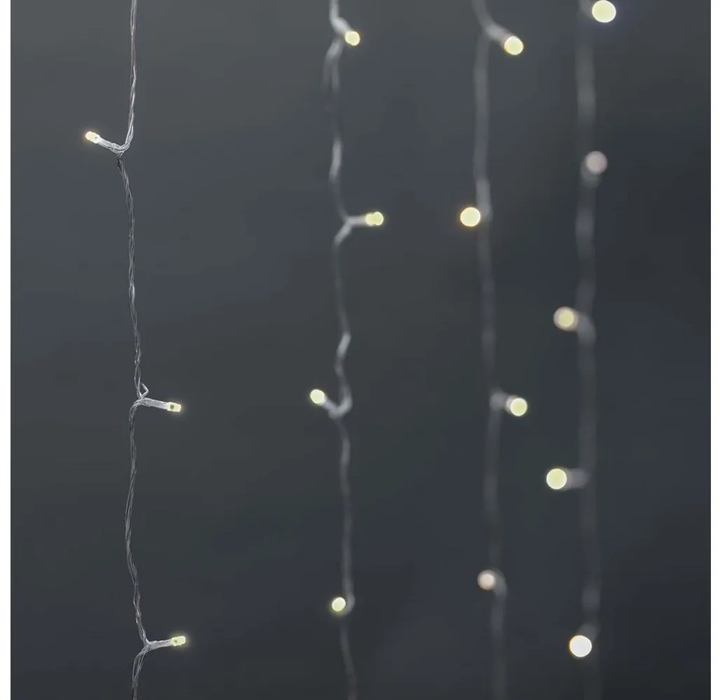 Nedis WIFILXC01W200- Tenda di Natale LED 200xLED/8 funzioni 6m IP65 Wi-Fi Tuya caldo