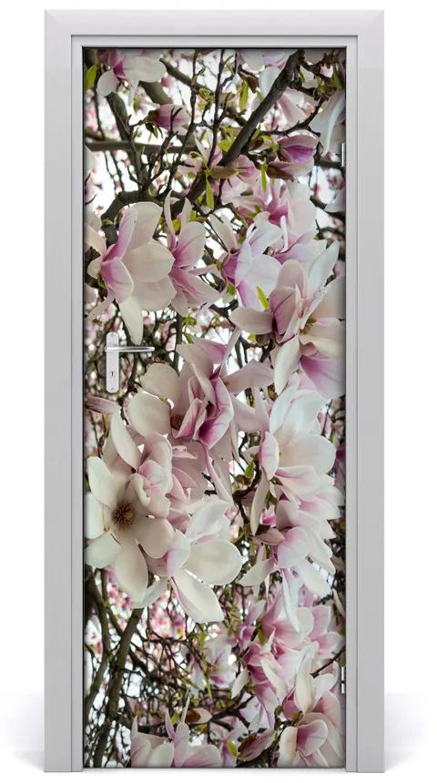 Adesivo per porta Fiori magnolia 75x205 cm