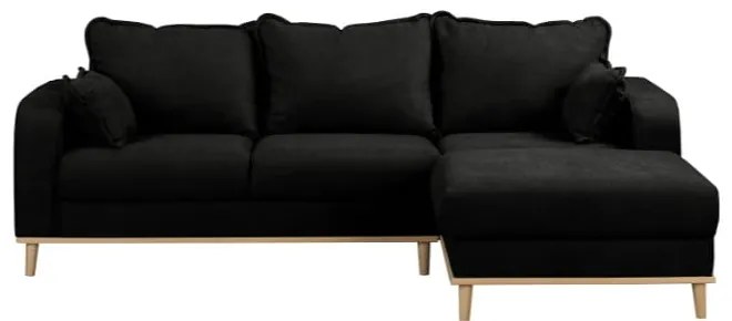 Divano angolare nero (angolo destro) Beata - Ropez