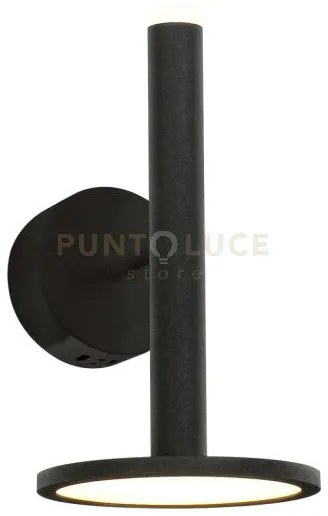 Tua, applique, nero opaco, led/9w 3000k 800lm , 15x18 h26cm dimmera...