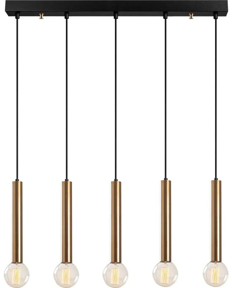Lampadario a cavo TEMPO 5xE27/40W/230V dorato