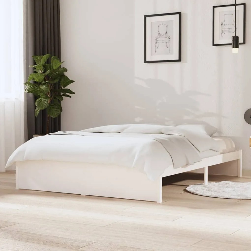 Giroletto Bianco İn Legno Massello 140x200 Cm /