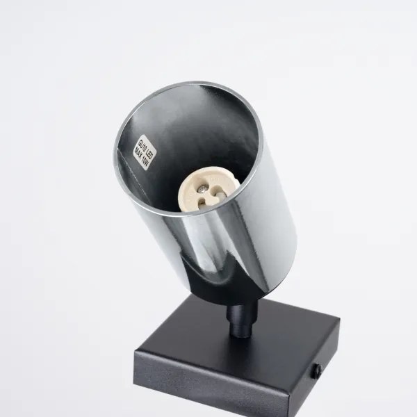 Sollux SL.1366 - Faretto da parete WINX 1xGU10/10W/230V nero/cromo