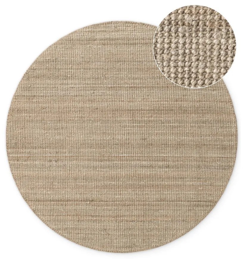 Tappeto rotondo grigio tortora in iuta ø 160 cm Bouclé Jaipur – Hanse Home
