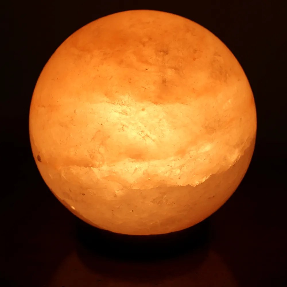 Lampada di Sale Himalayano Rosa naturale a forma di Sfera 5Kg