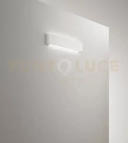 Wall applique in gesso e metallo bianco opaco led 12w 3000k cri?85 ...