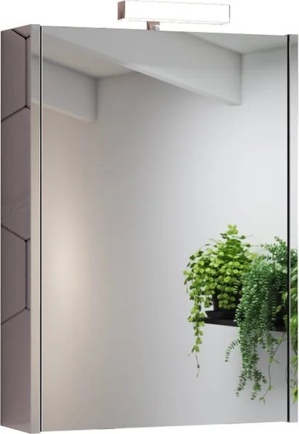 Specchio Contenitore Con Illuminazione Akira bianco L 51.5 x H 70 x P 15.5 cm