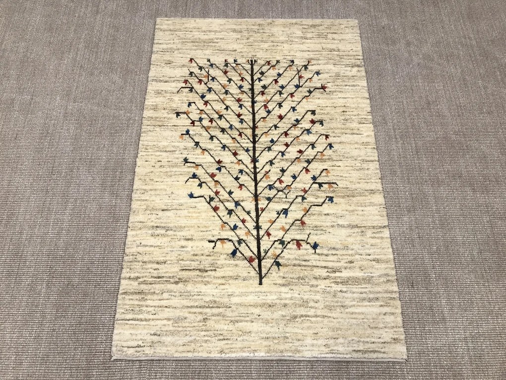 Gabbeh Tappeto 150x100 Beige (Iran) Annodato A Mano