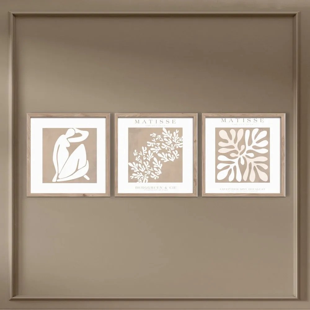 Set di dipinti 3 pz 30x30 cm Matisse – Styler