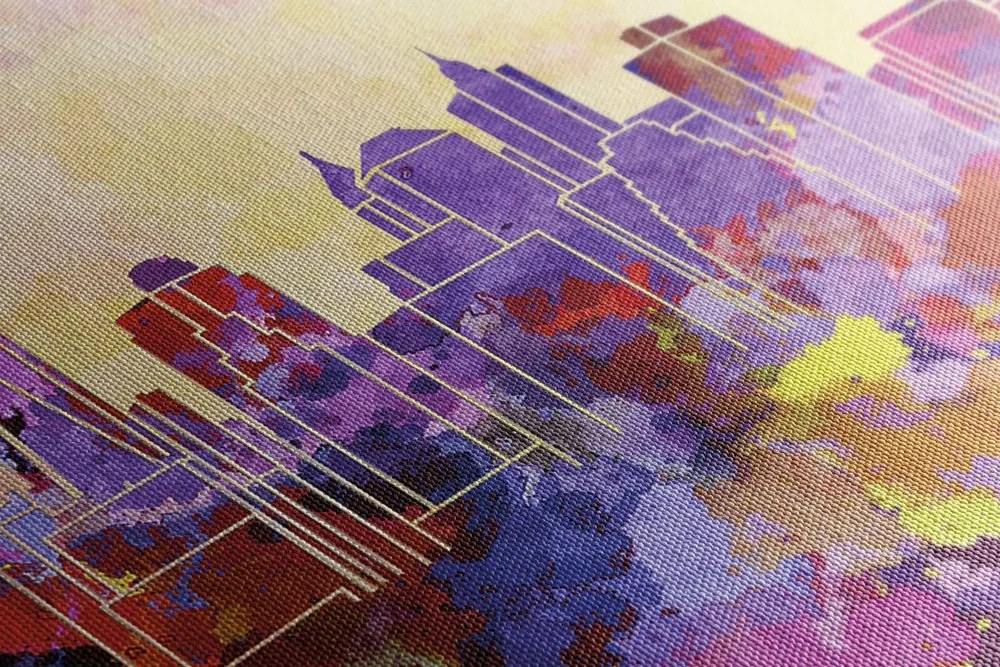 Quadro su tela – New York in versione acquerello