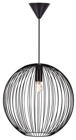 Nordlux - Lampadario a sospensione su cavo BERONI 1xE27/60W/230V nero