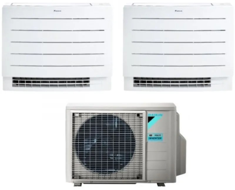 Daikin - Climatizzatore Condizionatore a Pavimento Dual Split serie perfera fvxm-a 7+9 con 2MXM50A R-32 Wi-Fi Integrato 7000+9000 Con Telecomando ad