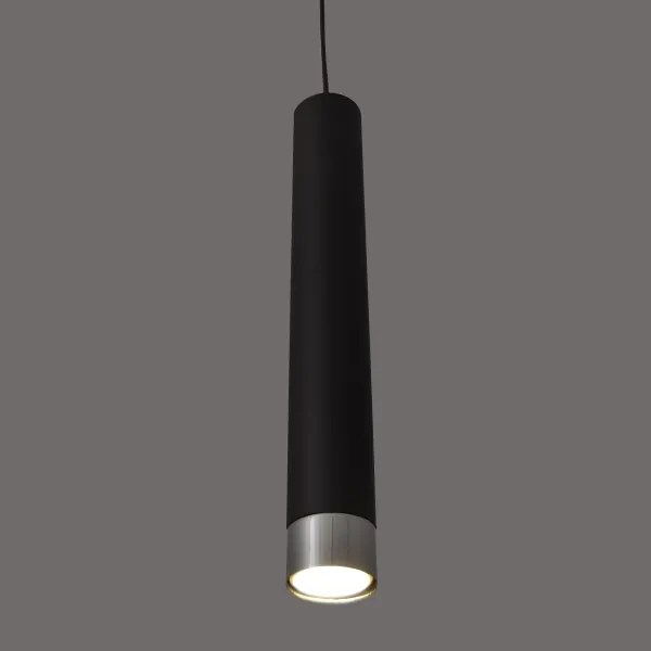 Lampadario LED a cavo TUBA 3xGU10/4,8W/230V nero/cromo lucido