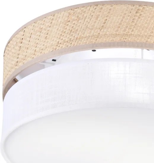 Plafoniera SIRJA DOUBLE BOHO 2xE14/15W/230V Ø 35 cm beige/bianco