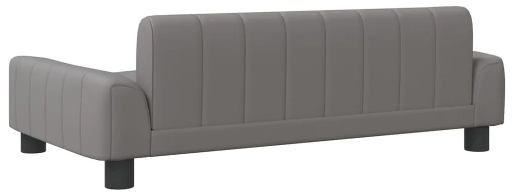 Lettino per cani grigio 90x53x30 cm in similpelle