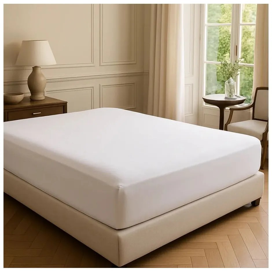 Lenzuolo con angoli bianco in cotone renforcé 200x140 cm Ranforce – Mila Home Luxury